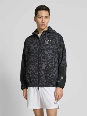 Kurtka z nadrukiem z logo model ‘TRAIN VISIBILITY’ EA7 Emporio Armani