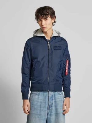Kurtka z naszywką z logo Alpha Industries Ciemnoniebieski
