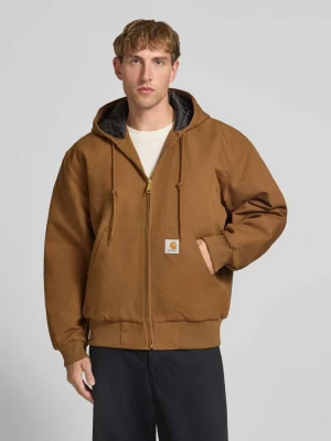 Kurtka z naszywką z logo i kieszenią kangurka Carhartt WIP Średniobrązowy