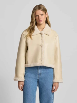 Kurtka z obszyciem ze sztucznego futra REVIEW