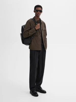 Kurtka Z Ozdobnymi Kieszeniami - Szarobrązowy - - Massimo Dutti - Mężczyzna
