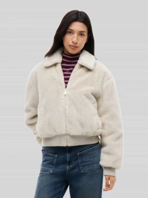 Kurtka z pluszu z zamkiem błyskawicznym Tommy Jeans Écru