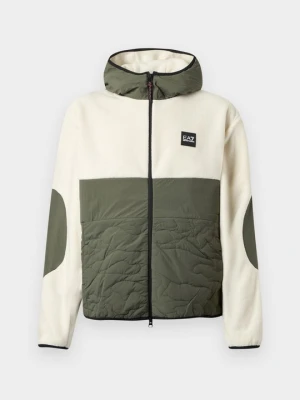 Kurtka z polaru EA7 Emporio Armani mleczny