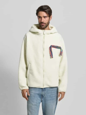 Kurtka z polaru o kroju oversized z efektem futerka carlo colucci