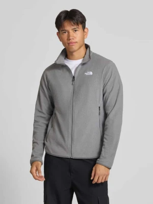 kurtka z polaru o kroju regular fit z wyhaftowanym logo model 'GLACI' The North Face Jasnoszary