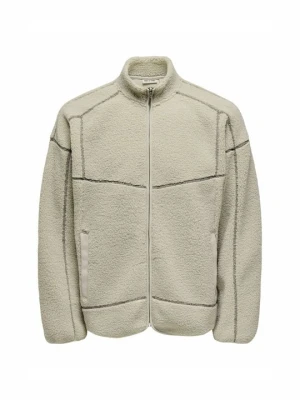 Kurtka z polaru Only & Sons srebrny