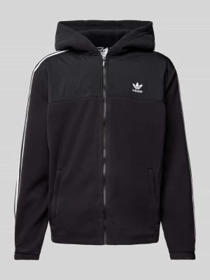 Kurtka z polaru z kapturem adidas Originals