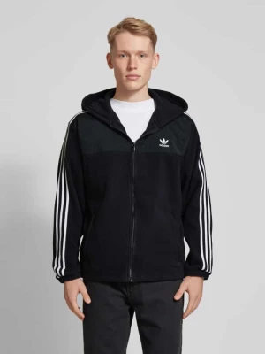 Kurtka z polaru z kapturem adidas Originals