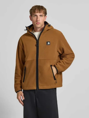 Kurtka z polaru z naszywką z logo model 'Blevin' Carhartt WIP Średniobrązowy