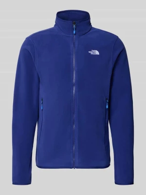 Kurtka z polaru z wyhaftowanym logo i stójką model 'GLACI' The North Face Królewski niebieski
