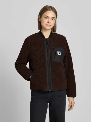 Kurtka z polaru z zamkiem błyskawicznym dwustronnym model 'Janet' Carhartt WIP Czekoladowy