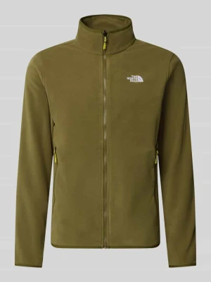 Kurtka z polaru z zamkiem błyskawicznym model 'GLACI' The North Face Oliwkowy