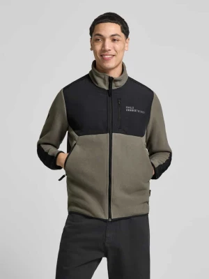 Kurtka z polaru ze stójką i kieszeniami zapinanymi na zamek błyskawiczny Halo