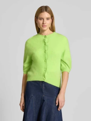 Kurtka z rękawem o dł. 1/2 z dzianiny z mieszanki kaszmiru i bawełny HERZENS