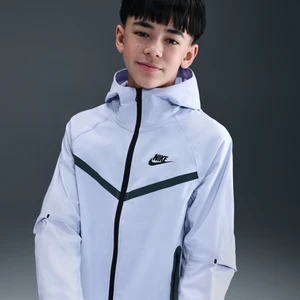 Kurtka z tkaniny dla dużych dzieci (chłopców) Nike Tech - Szary