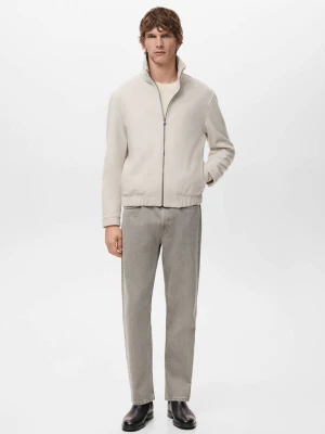 Kurtka z tkaniny z zamkiem błyskawicznym piaskowy - Mężczyzna - - MANGO MAN