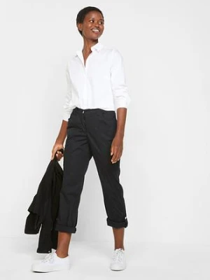 Kurtka z bawełnianego diagonalu, z elastycznymi wstawkami po bokach bonprix