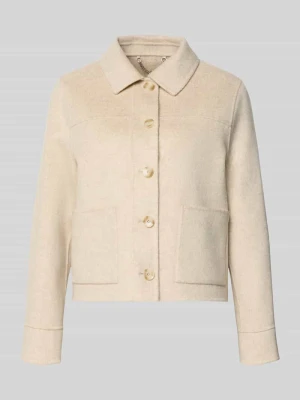 Kurtka z wełny z merynosów z naszywanymi kieszeniami milano italy