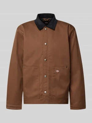 Kurtka z wykładanym kołnierzem i detalem z logo Dickies