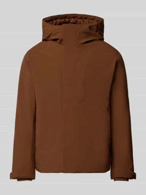 Kurtka z zakrytym zamkiem błyskawicznym model 'KEEN' Jack&Jones Średniobrązowy