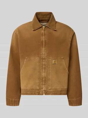 Kurtka z zamkiem błyskawicznym i detalem z logo model 'Dearborn' Carhartt WIP Koniakowy