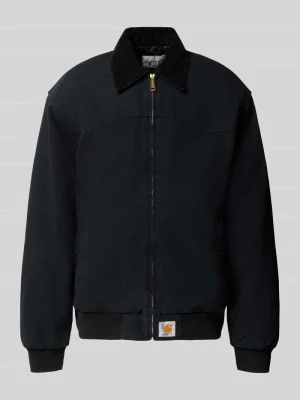 Kurtka z zamkiem błyskawicznym i detalem z logo model 'Santa Fe' Carhartt WIP Czarny