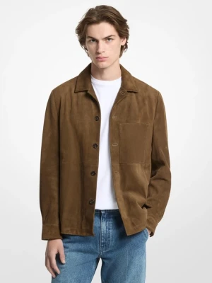 Kurtka z zamszu Michael Kors ZIELONY DUFFLE (Zielony)