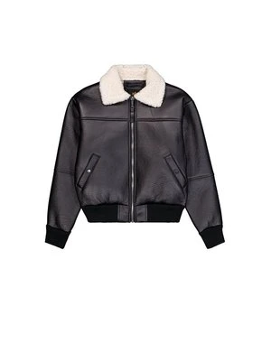 Kurtka ze skóry ekologicznej Alpha Industries czarny