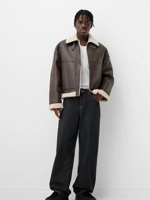 Kurtka ze skóry ekologicznej Bershka