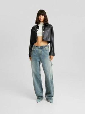 Kurtka ze skóry ekologicznej Bershka