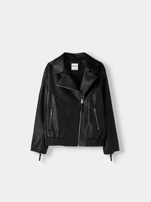 Kurtka ze skóry ekologicznej Bershka