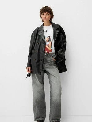 Kurtka ze skóry ekologicznej Bershka