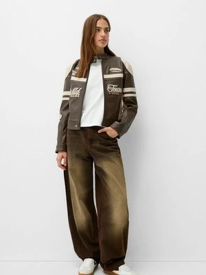 Kurtka ze skóry ekologicznej Bershka