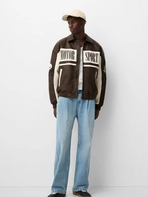 Kurtka ze skóry ekologicznej Bershka