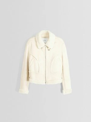 Kurtka ze skóry ekologicznej Bershka