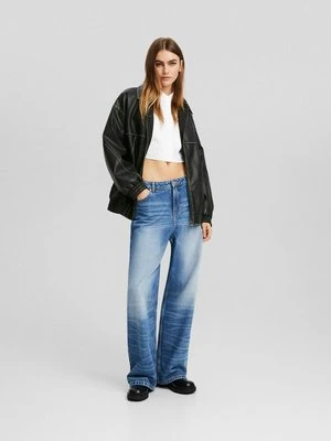 Kurtka ze skóry ekologicznej Bershka