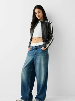 Kurtka ze skóry ekologicznej Bershka