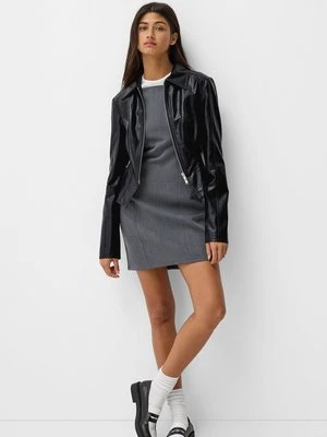 Kurtka ze skóry ekologicznej Bershka