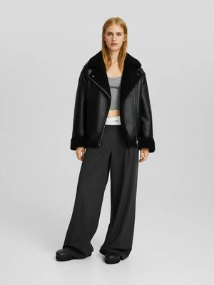 Kurtka ze skóry ekologicznej Bershka