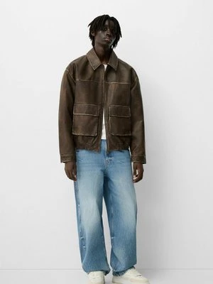 Kurtka ze skóry ekologicznej Bershka