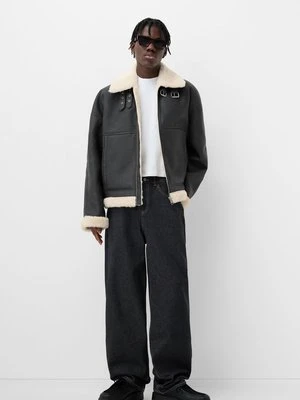 Kurtka ze skóry ekologicznej Bershka