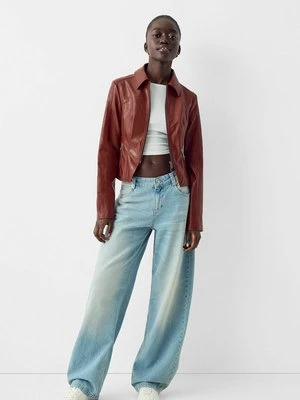 Kurtka ze skóry ekologicznej Bershka