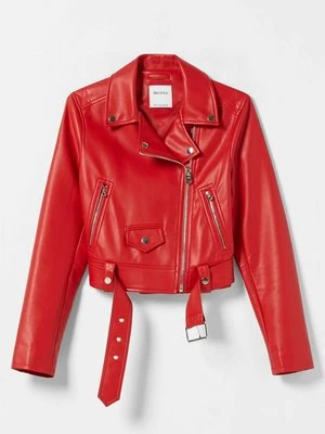 Kurtka ze skóry ekologicznej Bershka