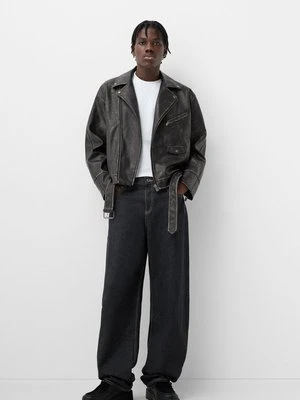 Kurtka ze skóry ekologicznej Bershka