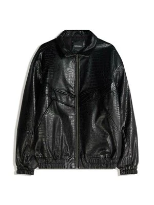 Kurtka ze skóry ekologicznej Bershka