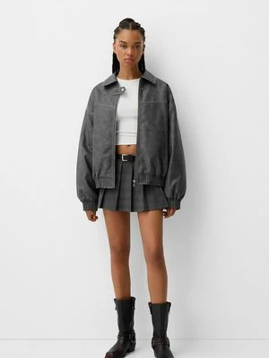 Kurtka ze skóry ekologicznej Bershka