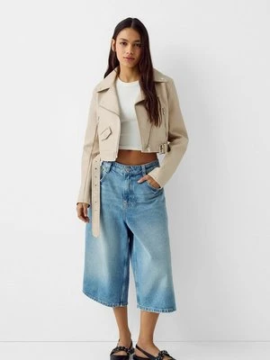 Kurtka ze skóry ekologicznej Bershka