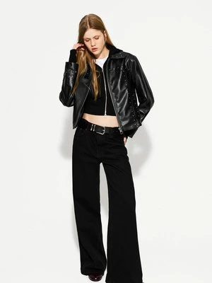 Kurtka ze skóry ekologicznej Bershka