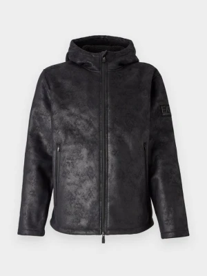 Kurtka ze skóry ekologicznej EA7 Emporio Armani czarny