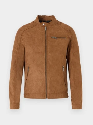 Kurtka ze skóry ekologicznej Jack&Jones brązowy